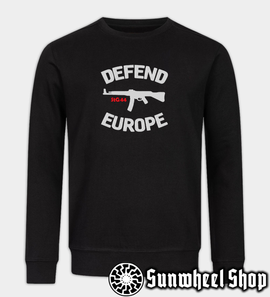 Defend Europe Embroidered Sweatshirt Sunwheel Shop