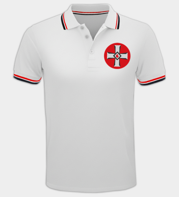 Blood Drop Cross Embroidered Polo Shirt