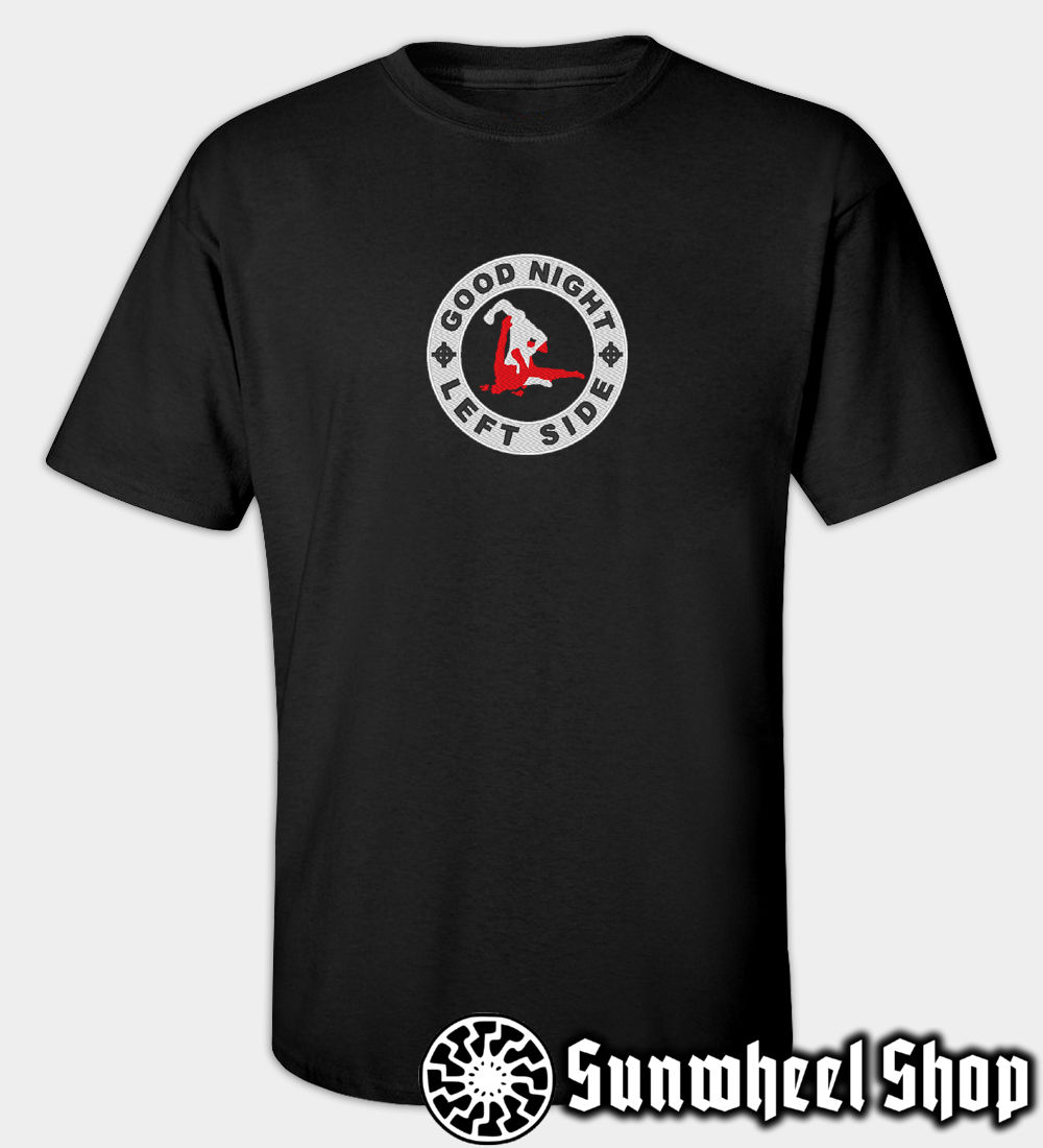 Good Night Left Side Embroidered T-Shirt – Sunwheel Shop