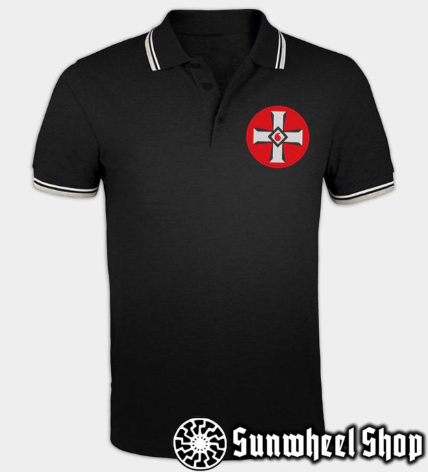 Blood Drop Cross Embroidered Polo Shirt
