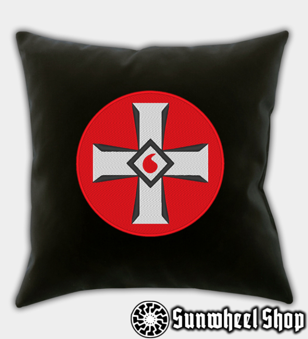 Blood Drop Cross Embroidered Throw Pillow Cover