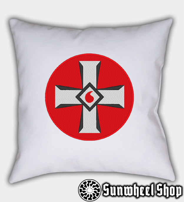 Blood Drop Cross Embroidered Throw Pillow Cover