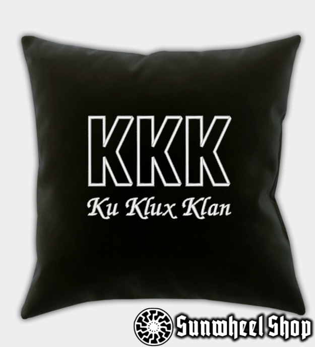 KKK Embroidered Throw Pillow Cover