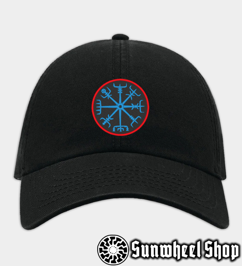 Wikinger Basecap Mit Vegvisir - Schwarz Nordische Mütze