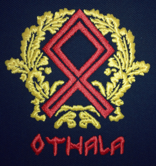 Sun Wheel Rune Othala Rune Embroidered Polo Shirt – Sunwheel Shop