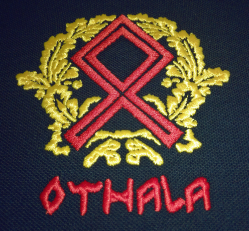 Sun Wheel Rune Othala Rune Embroidered Polo Shirt – Sunwheel Shop