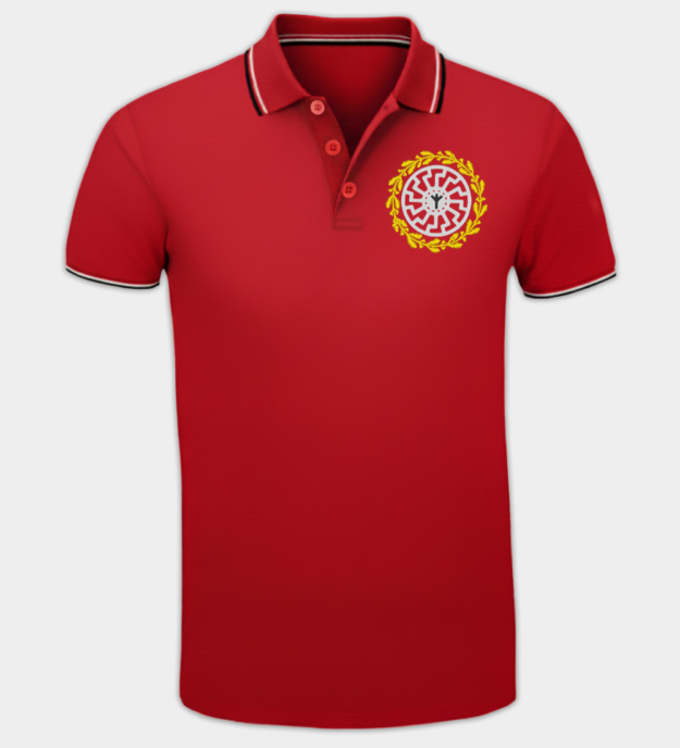 Algiz Sonnenrad Embroidered Polo Shirt