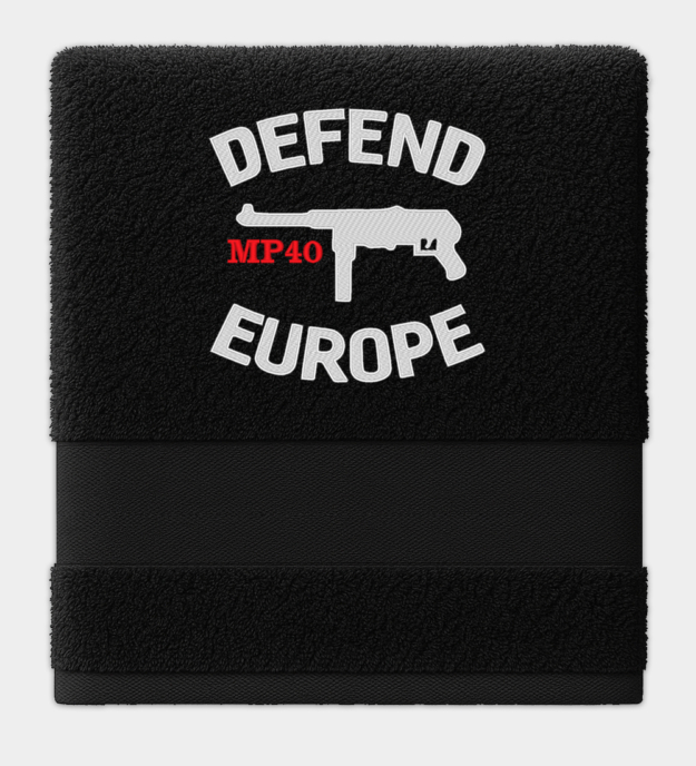 Defend Europe Embroidered Towel