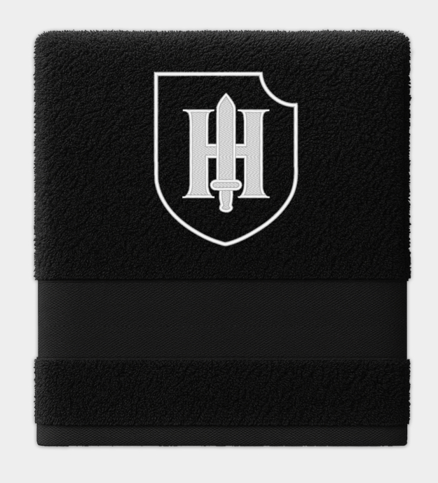 Waffen-SS Hohenstaufen Insignia Embroidered Black Towel