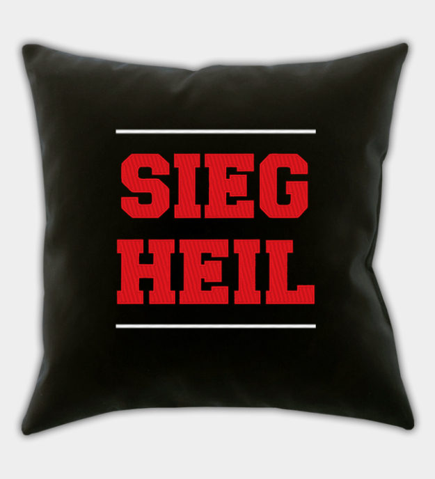 Sieg Heil Embroidered Throw Pillow Cover