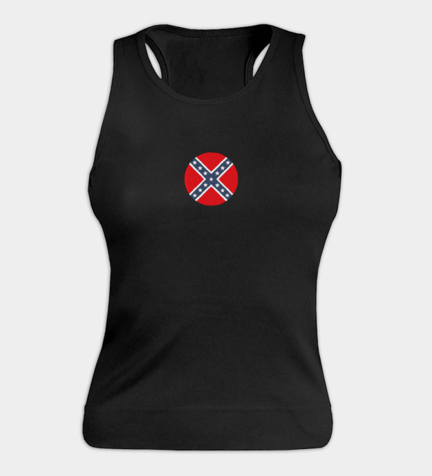 Confederate Flag Embroidered Women's Tank Top