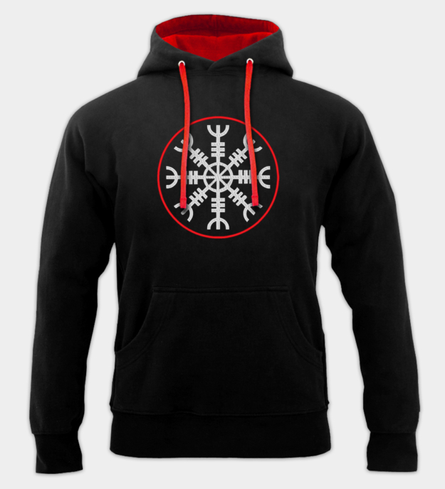 Helm of Terror Embroidered Hooded Sweatshirt