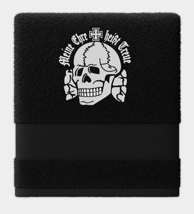 Meine Ehre Heisst Treue SS Totenkopf Embroidered Towel