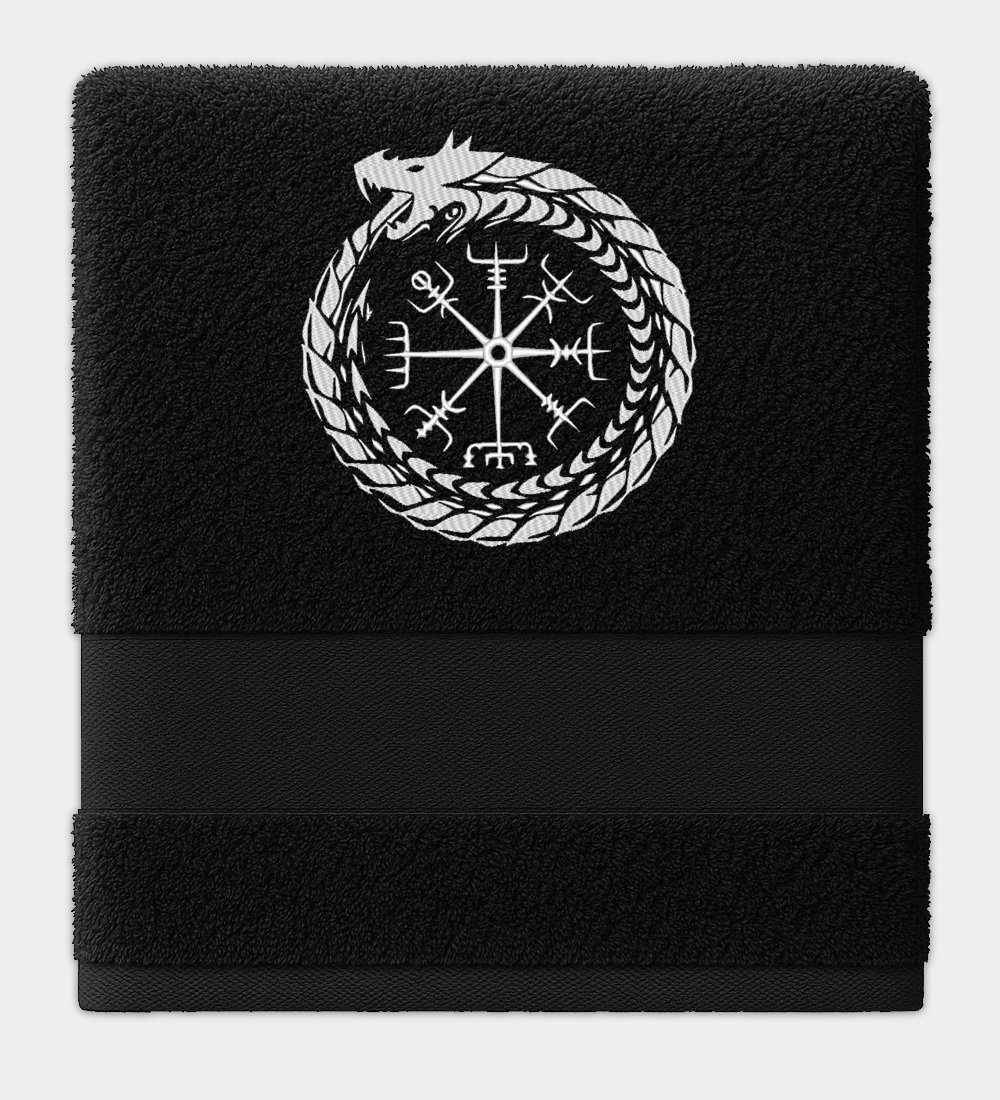 Midgard Serpent Embroidered Towel Midgard Serpent Embroidered Towel