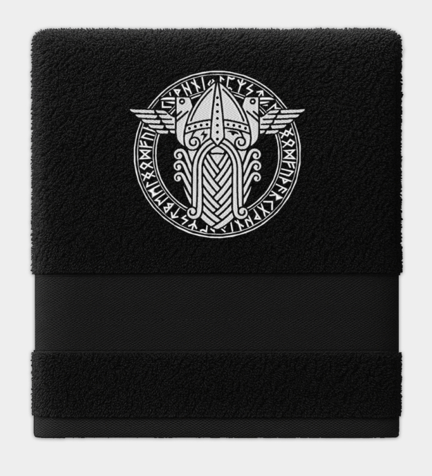 Odin / Wotan Embroidered Towel