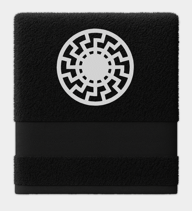 Sunwheel Embroidered Towel