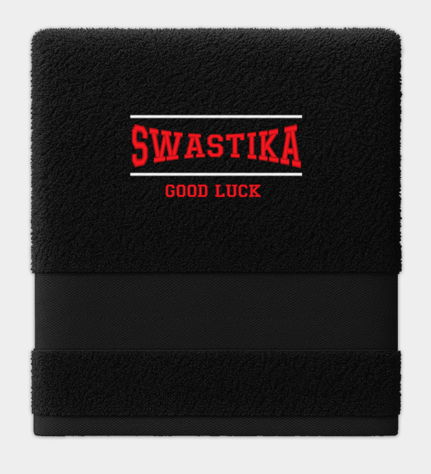 Swastika Embroidered Towel