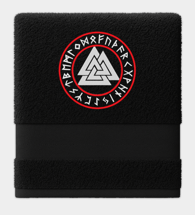 Valknut Embroidered Towel
