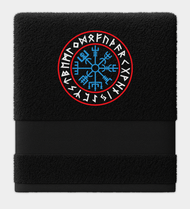 Vegvísir Embroidered Towel