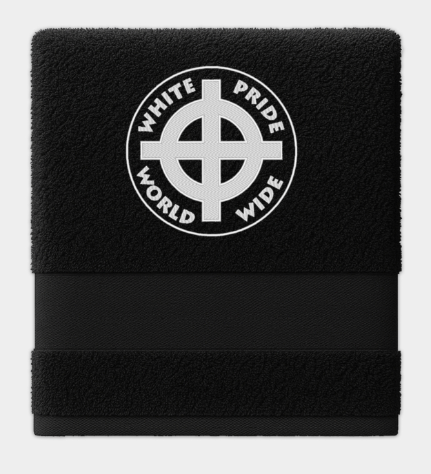 White Pride Worldwide Embroidered Towel