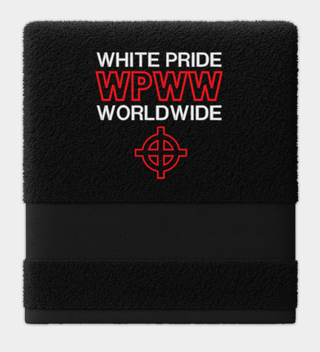 White Pride Worldwide Embroidered Towel