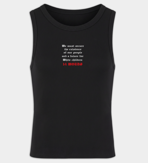 14 Words Embroidered Men's Tank Top