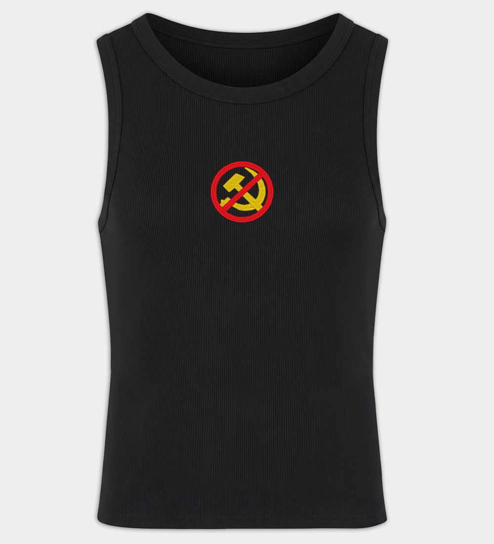 Anti-Communist Embroidered Men's Tank Top Anti-Communist Embroidered Men's Tank Top