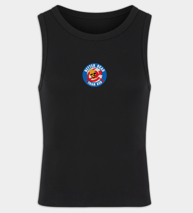 Better Dead Than Red Embroidered Men's Tank Top