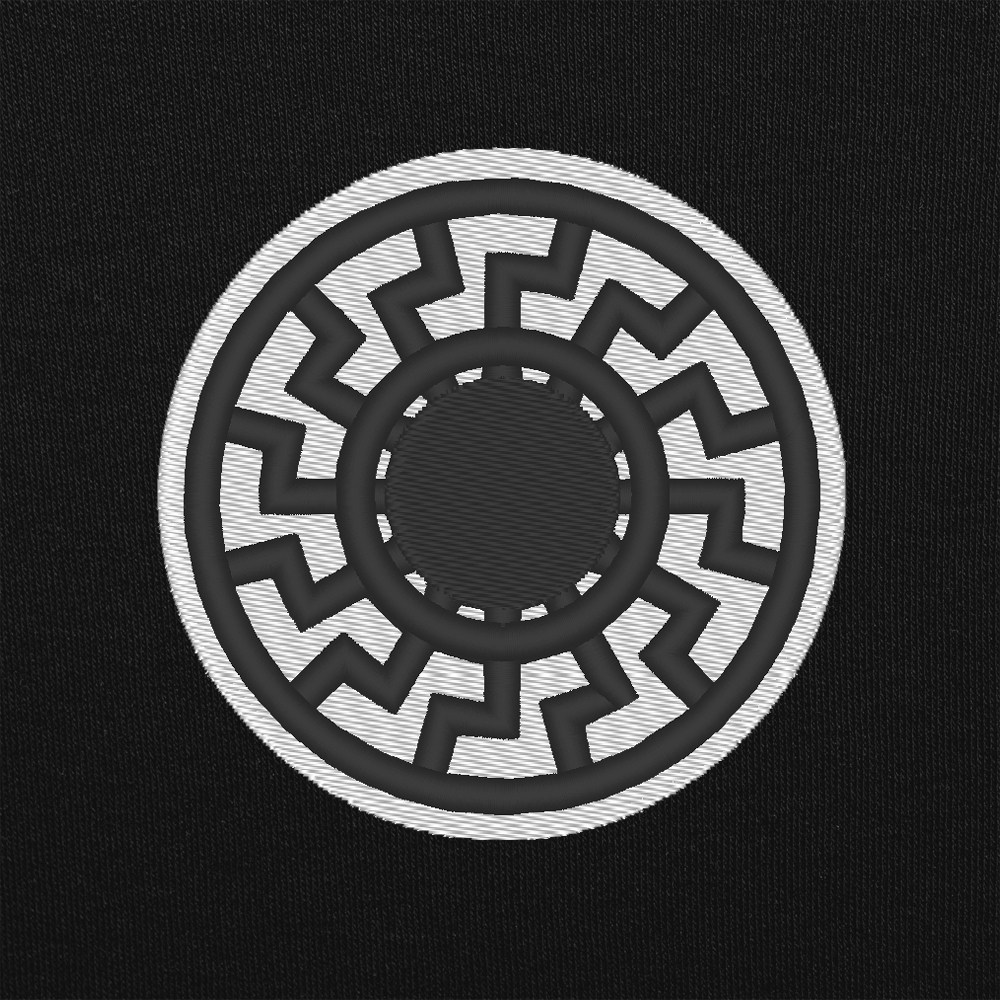 Black Sun Embroidered Design Black Sun Embroidered Design