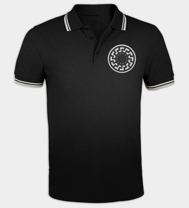 Black Sun Embroidered Polo Shirt