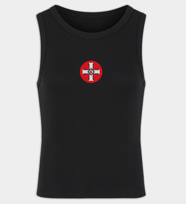 Blood Drop Cross Embroidered Men's Tank Top