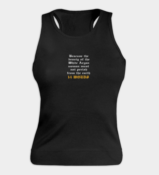 Fourteen Words Embroidered Women's Tank Top
