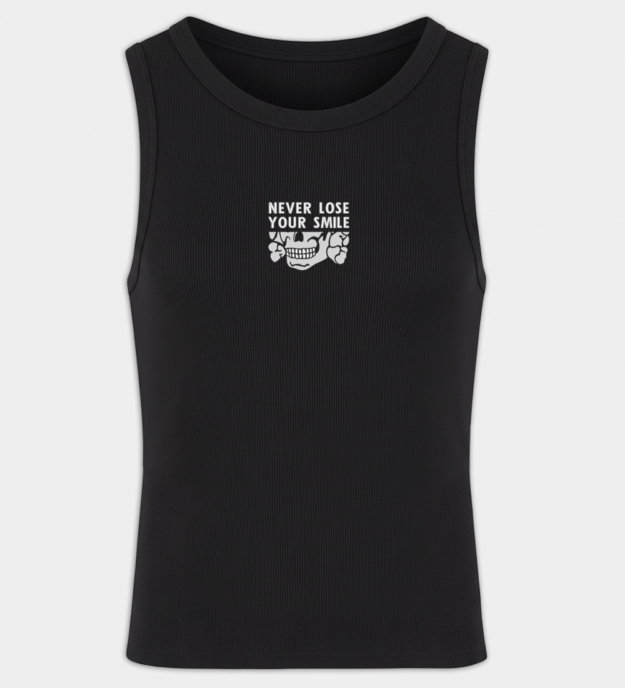 Never Loose Your Smile Waffen-SS Totenkopf Embroidered Men's Tank Top