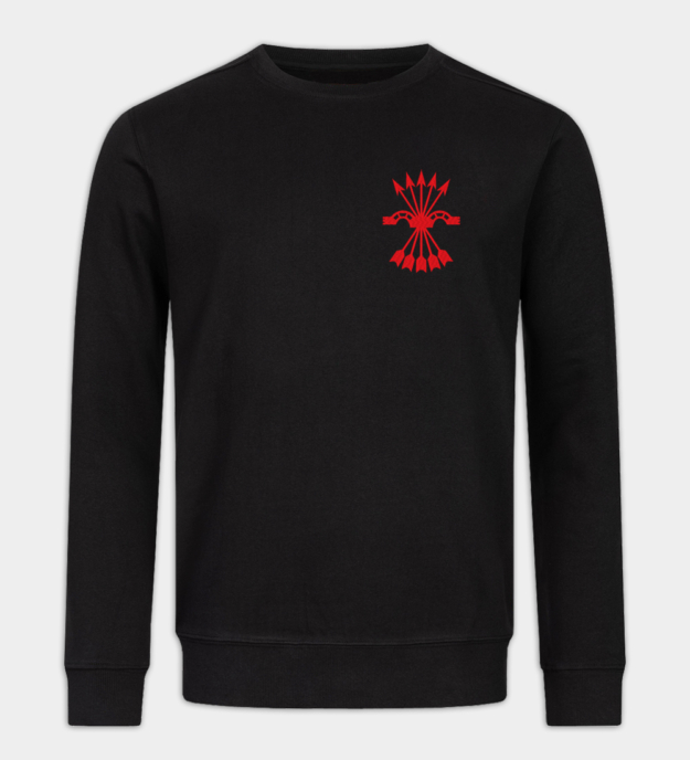 Falangist Embroidered Crew Neck Sweatshirt