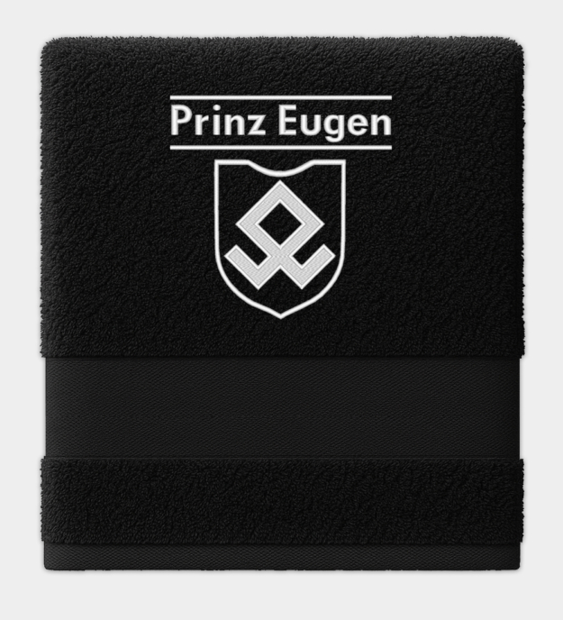 SS Division Prinz Eugen Embroidered Black Towel
