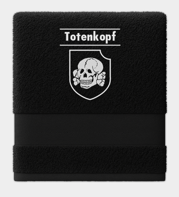 Panzerdivision Waffen-SS Totenkopf Embroidered Black Towel
