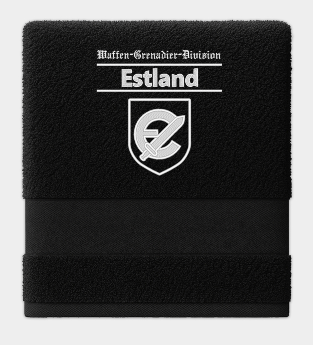 Waffen-Grenadier-Division der SS Estland Embroidered Black Towel