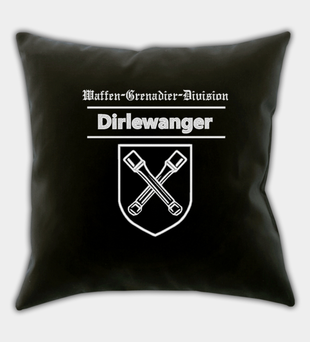 Waffen-SS Dirlewanger Division Embroidered Black Throw Pillow Cover