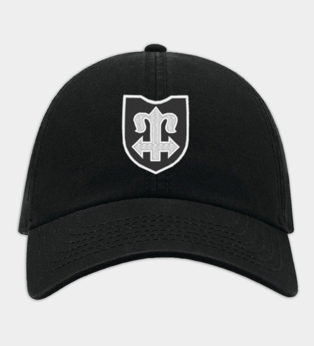 Waffen-SS Division Karstjäger Insignia Embroidered Black Baseball Cap