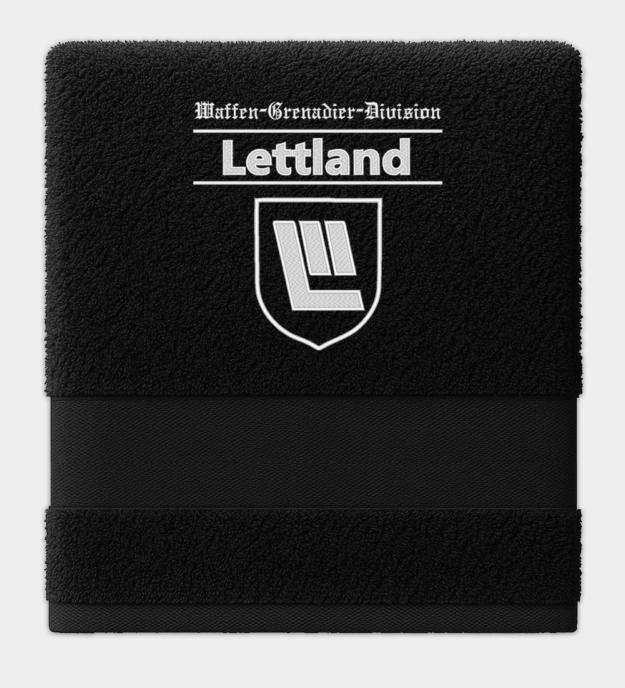 Waffen-SS Grenadier Division Lettland Embroidered Black Towel