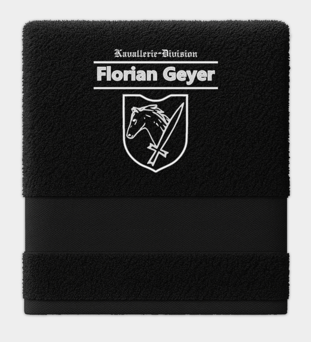 Waffen-SS Kavallerie Division Florian Geyer Embroidered Black Towel