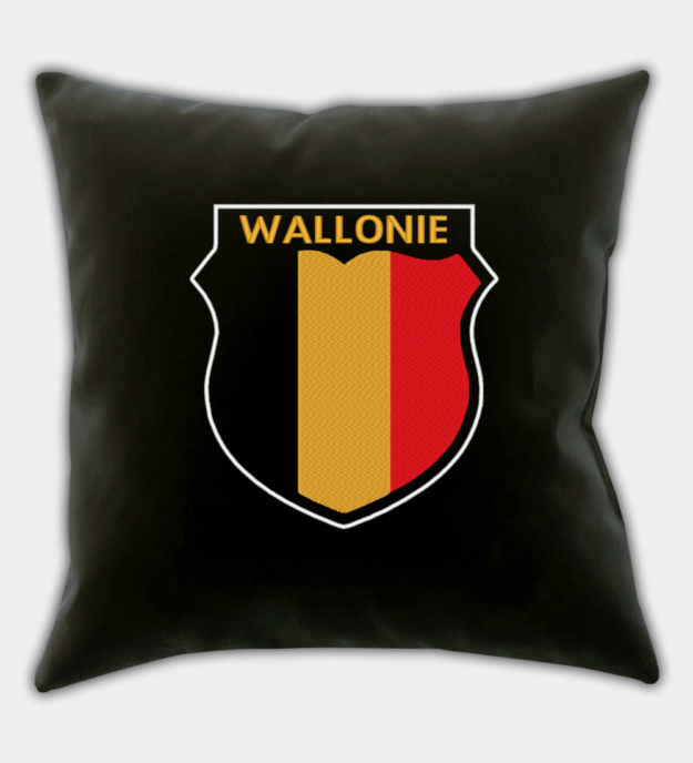 Waffen-SS Légion Wallonie Embroidered Black Throw Pillow Cover