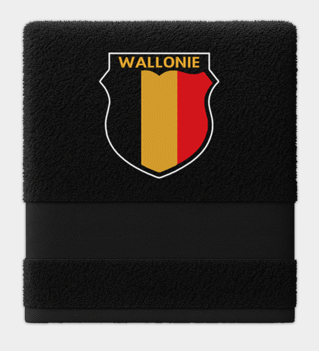 Waffen-SS Légion Wallonie Embroidered Black Towel