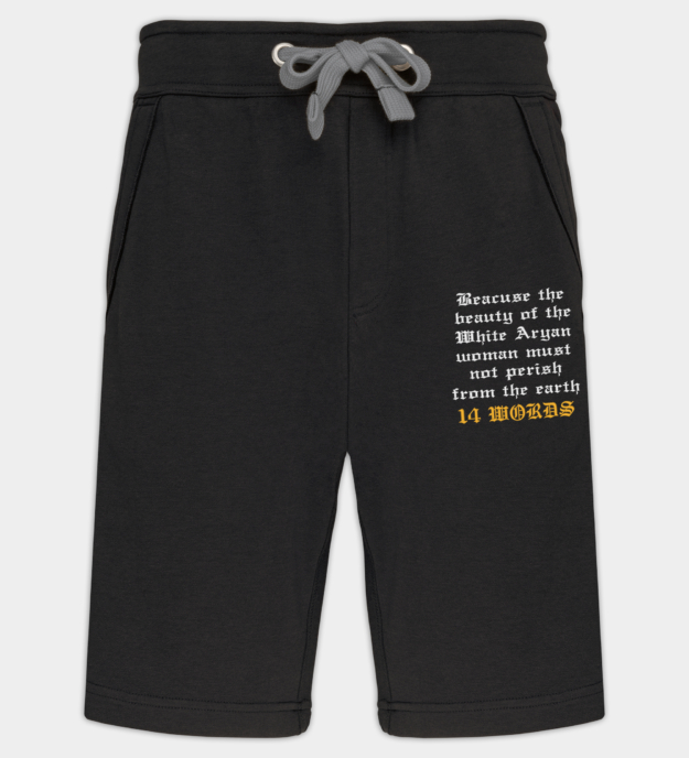 14 Words Embroidered Bermuda Short