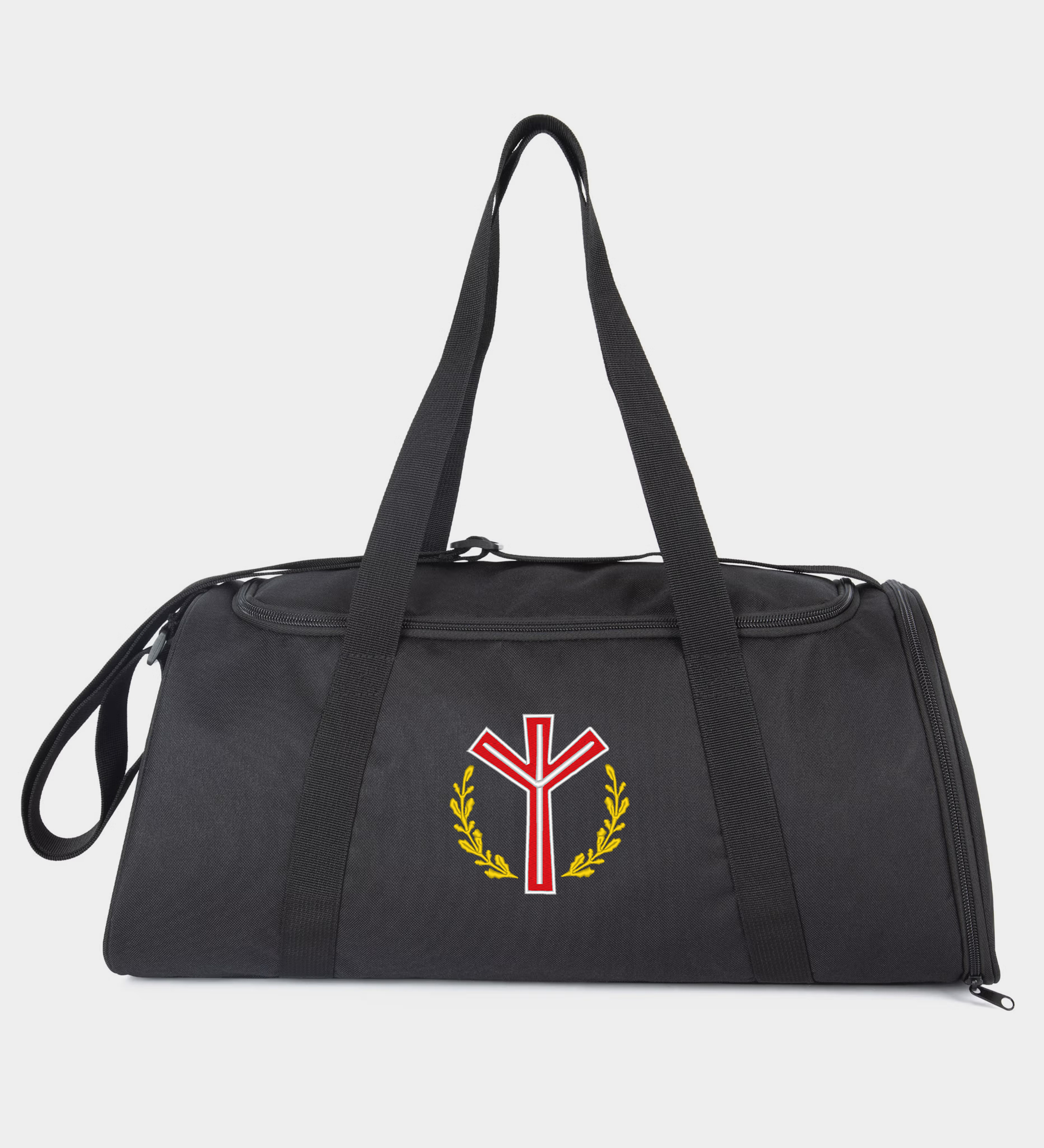 Algiz Emblem Embroidered Sports Bag Algiz Emblem Embroidered Sports Bag