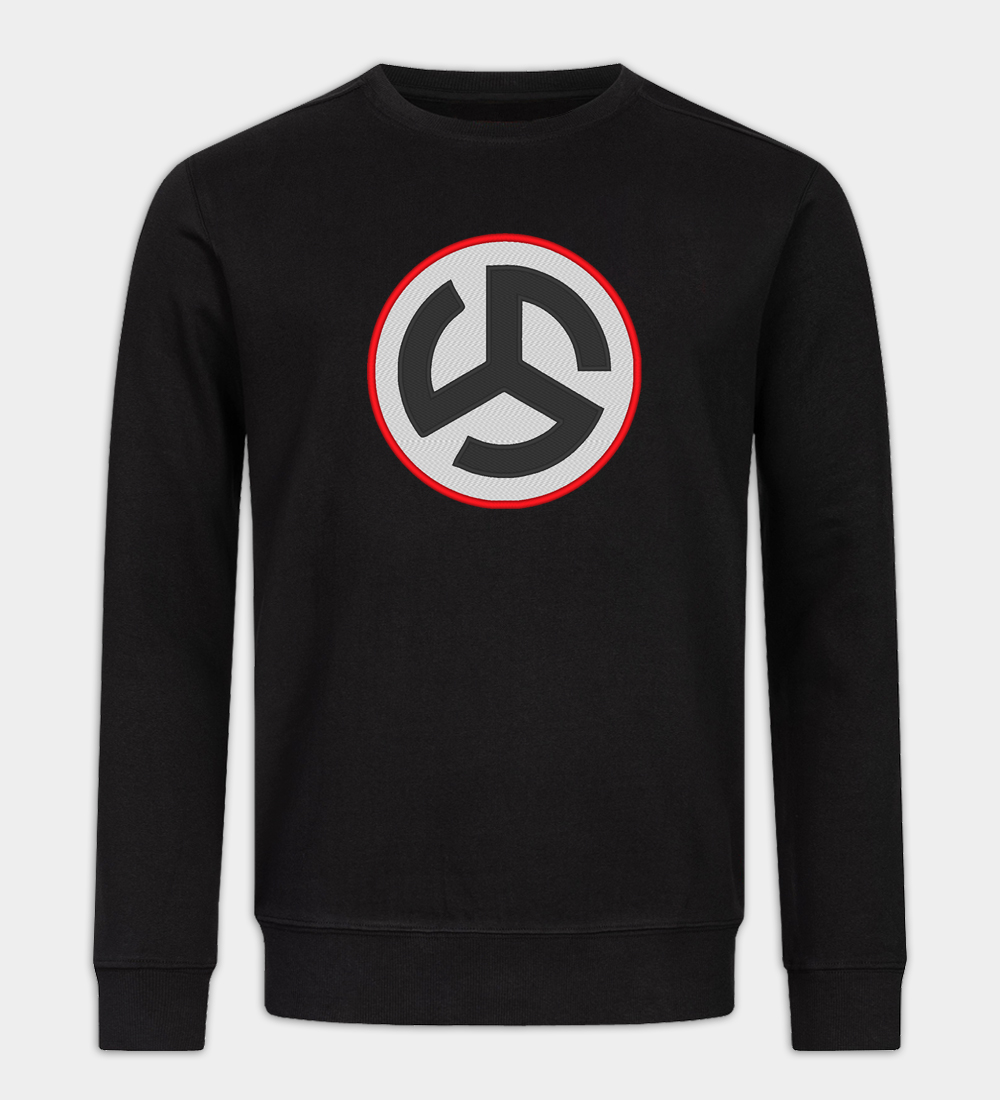 Flemish Triskele Embroidered Crew Neck Sweatshirt Flemish Triskele Embroidered Crew Neck Sweatshirt