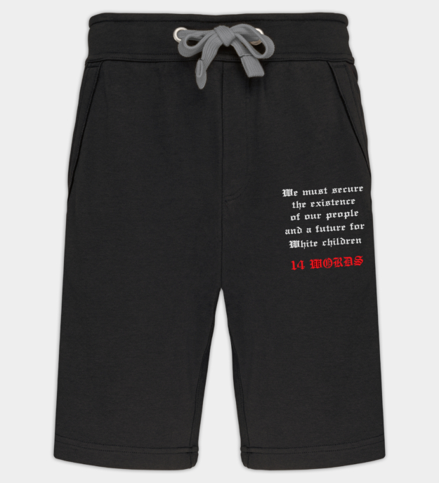 Fourteen Words Embroidered Bermuda Short