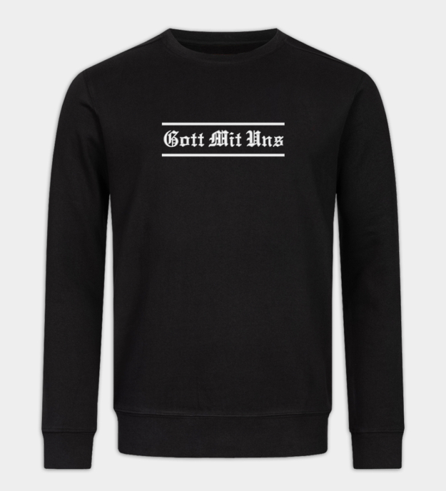 Gott Mit Uns Wehrmacht Embroidered Crew Neck Sweatshirt
