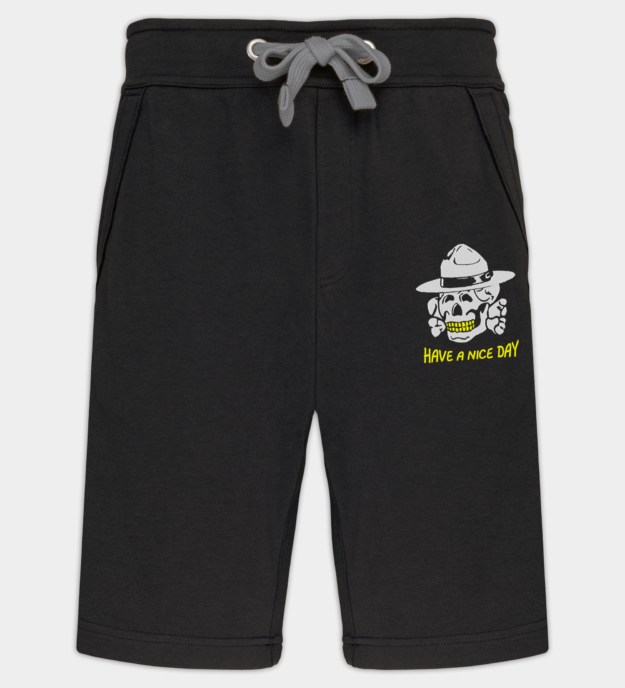Happy SS Totenkopf Embroidered Bermuda Shorts