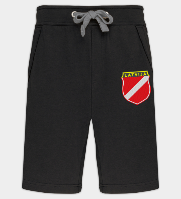 Waffen-SS Latvian Legion Latviešu leģions Embroidered Bermuda Shorts
